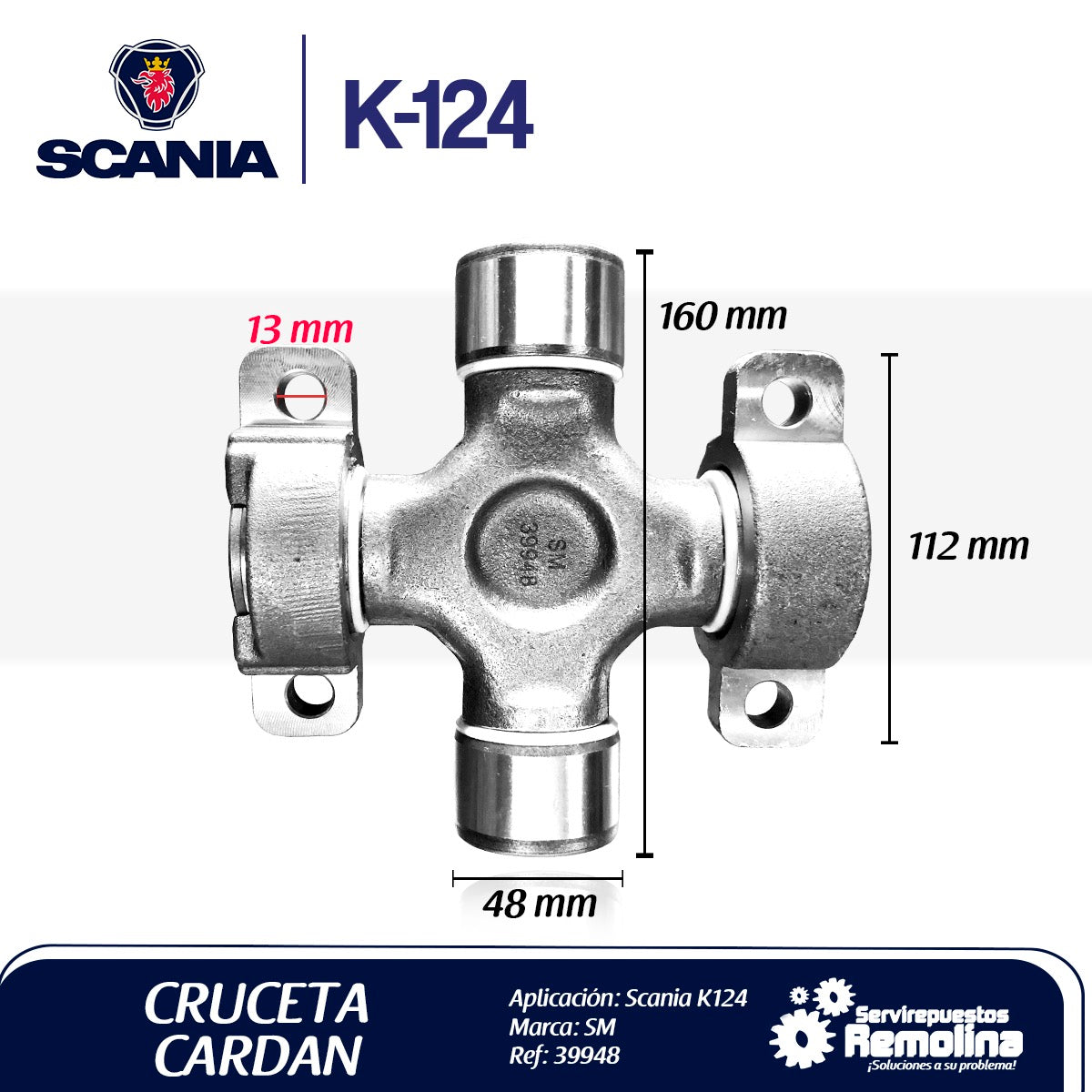 Cruceta cardán Scania K124